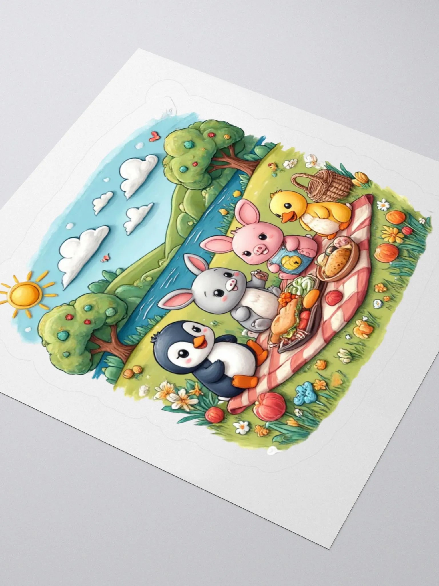 Baby Animal Picnic Pals Vinyl Sticker Set product image (9)