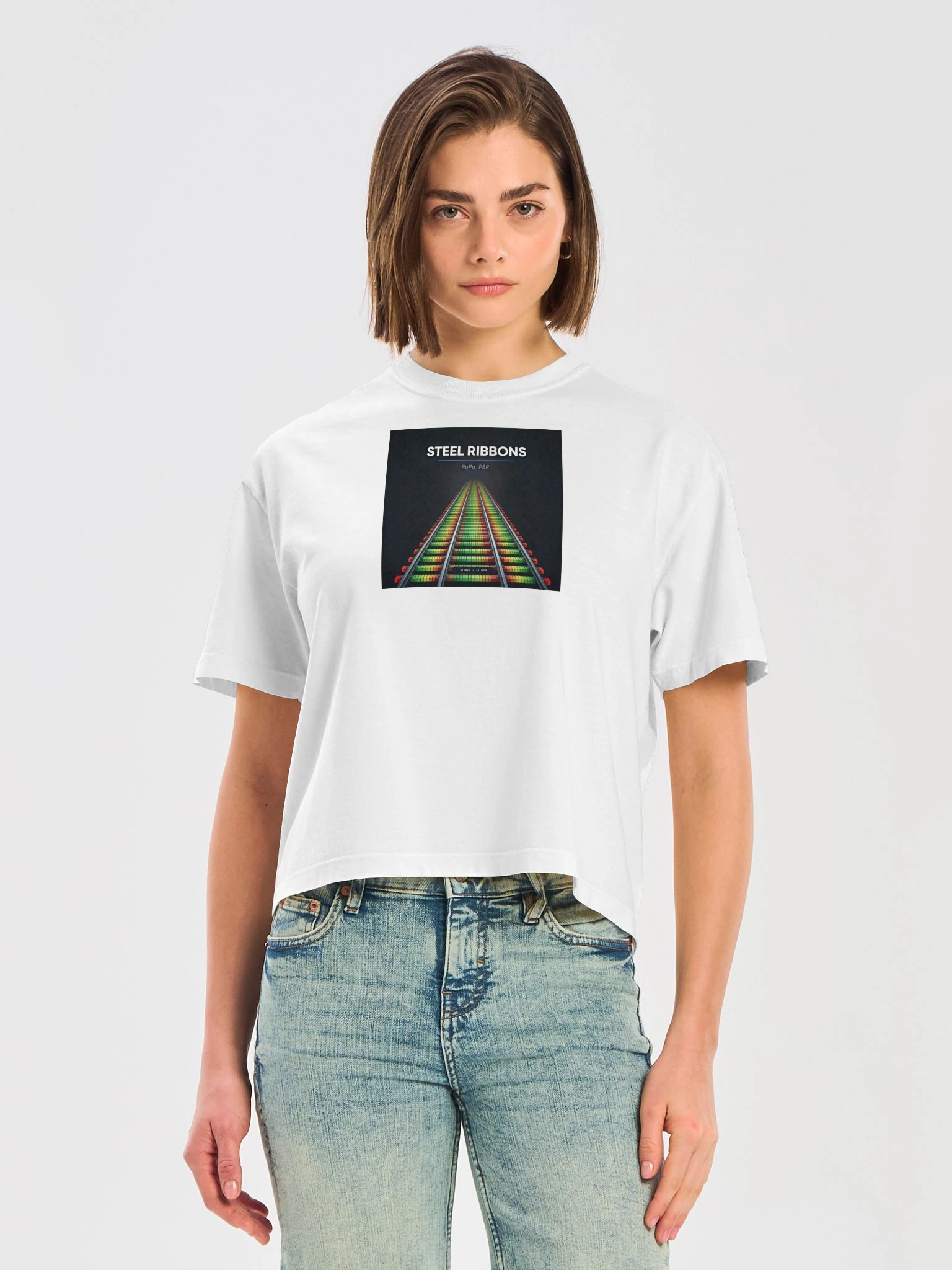PaPa PBR Steel Ribbons Women's Boxy Tee product image (13)