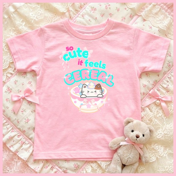 So Cute it feels Cereal🌈Super Soft🪽T-shirt🩷 product image (1)