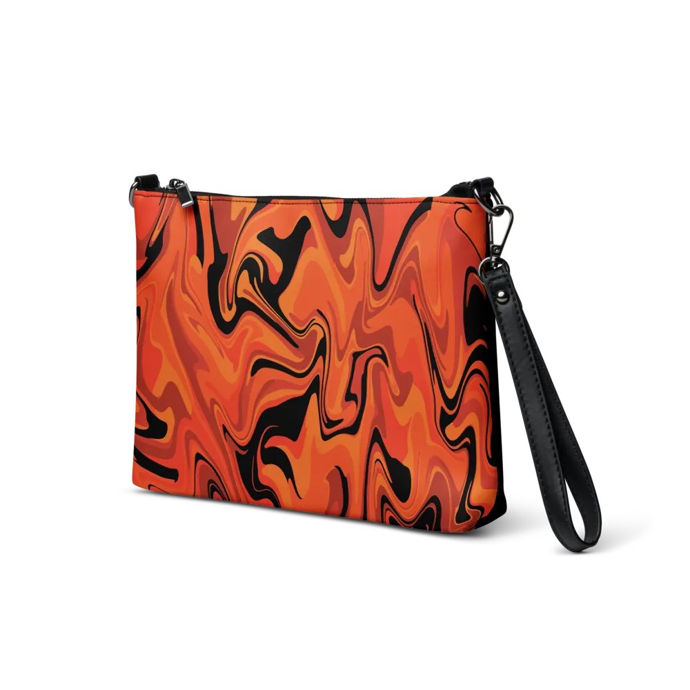 Orange Swirl Flip-Sided Faux Leather Crossbody Bag product image (4)