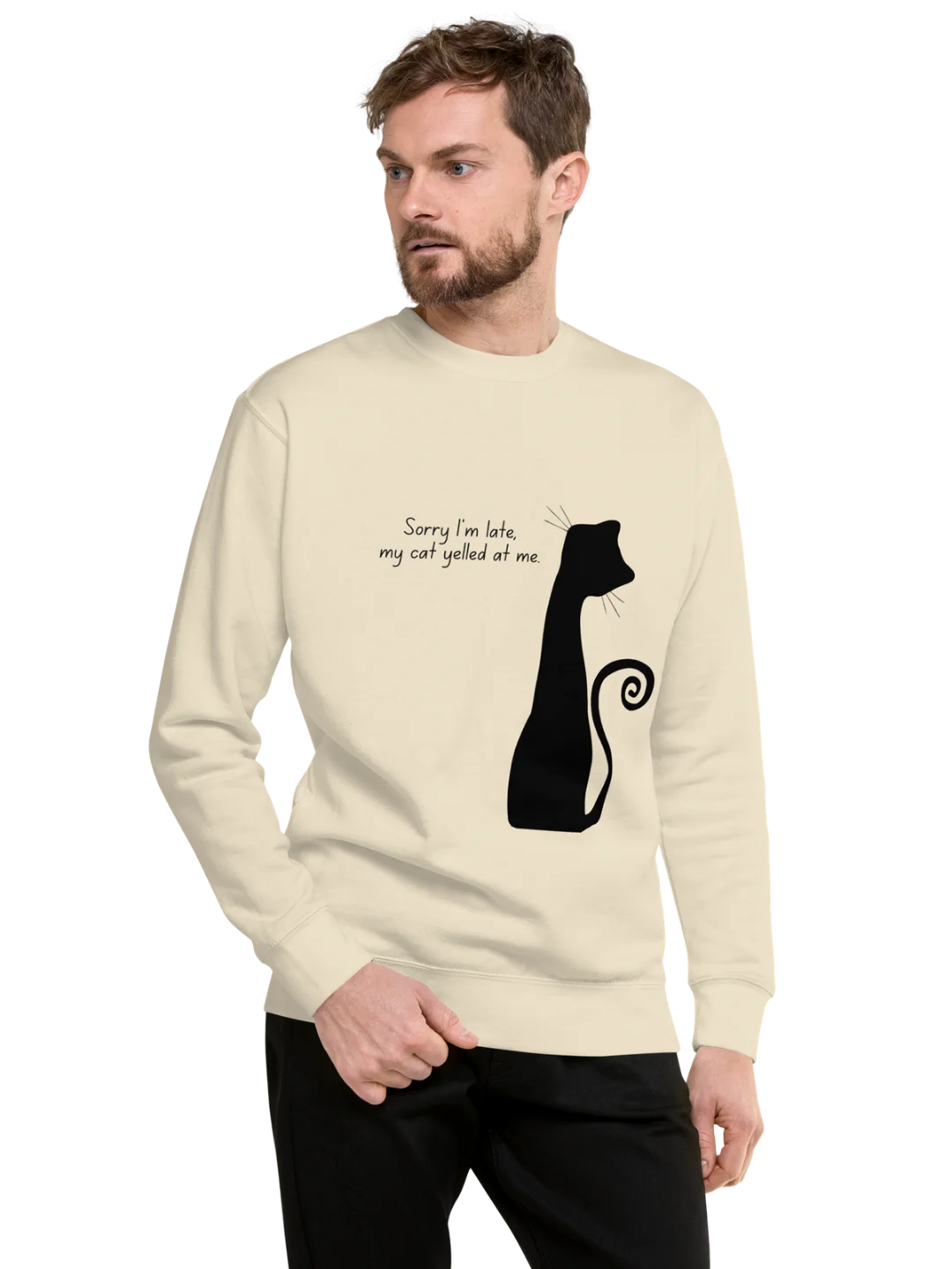 CAT YELLED AT ME — Midnight Cat Sweatshirt product image (1)