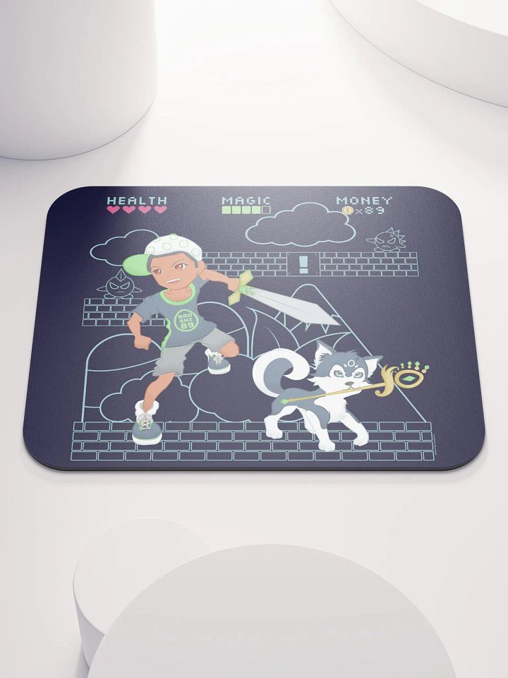 Broshi and Bowshi Adventure DARK MODE Mousepad product image (1)