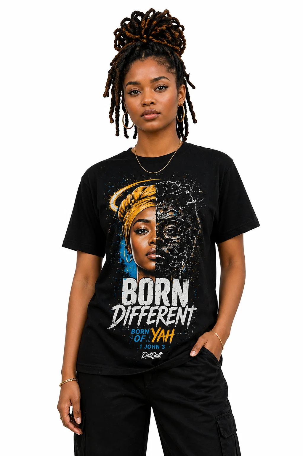 Born Different: Yah Women’s Tee (1 John 3) — Identity & Truth Streetwear Graphic product image (1)