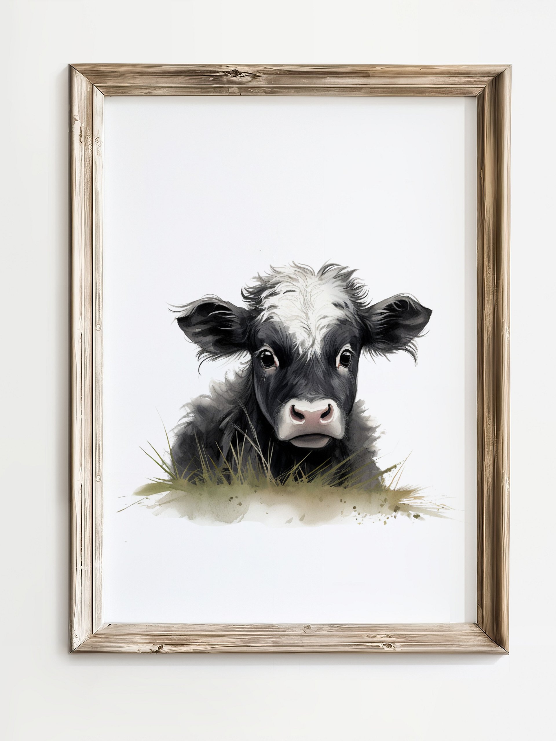 Watercolor Cute Cow, Farm Theme Print product image (1)