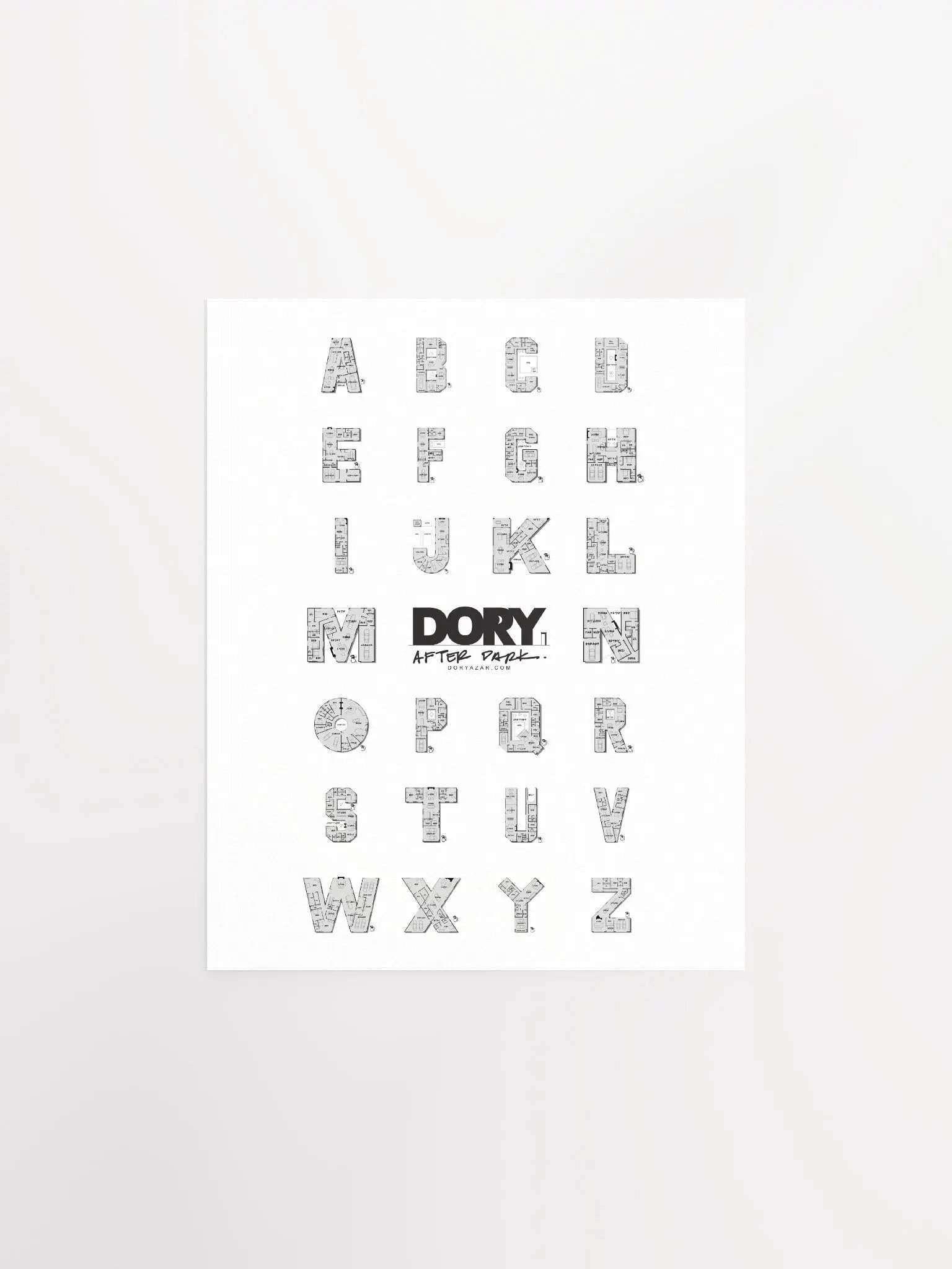 A-Z Alphabet Floor Plan Poster product image (1)