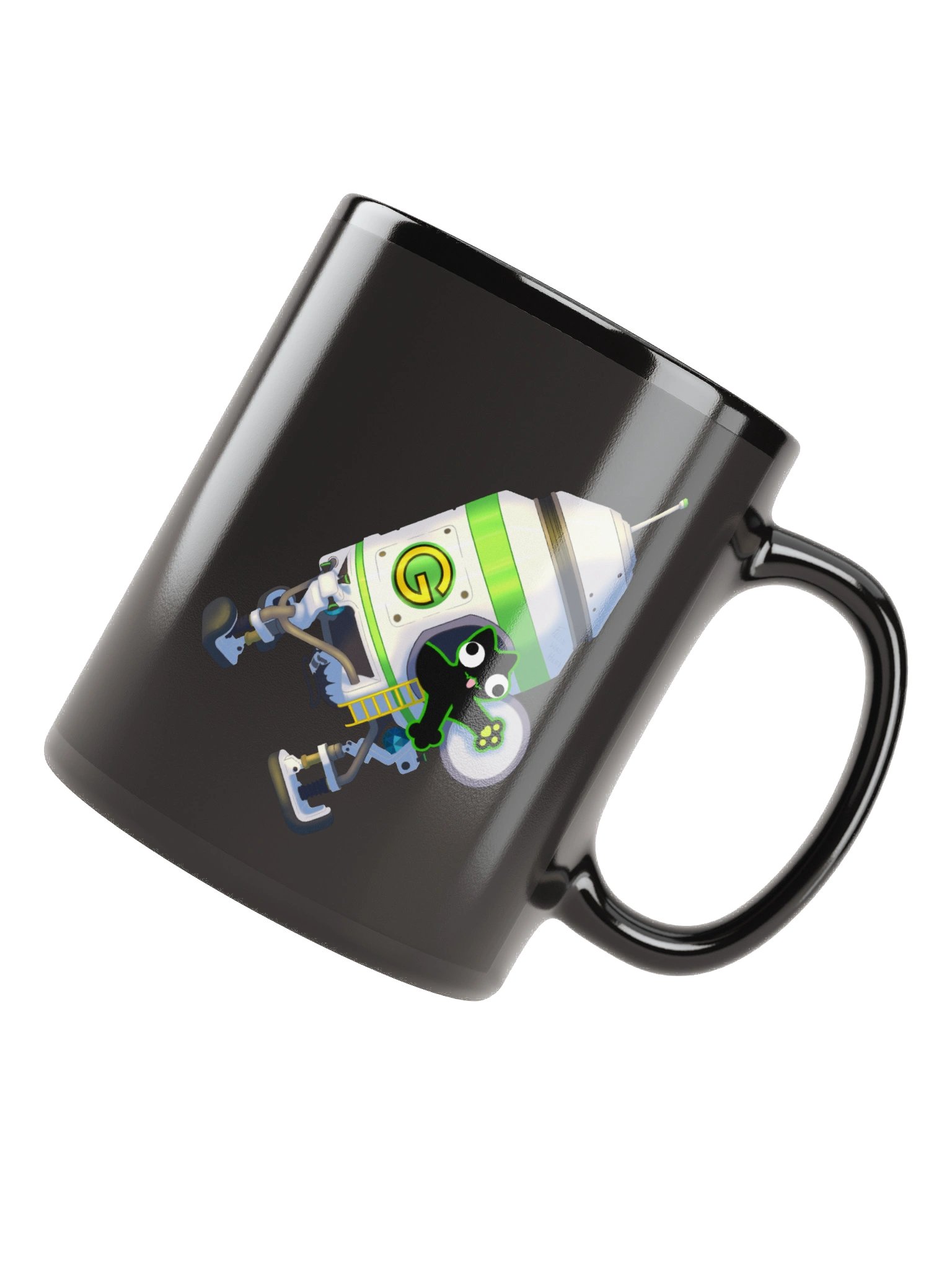 Black Mug - DerpCat II Rocket product image (7)