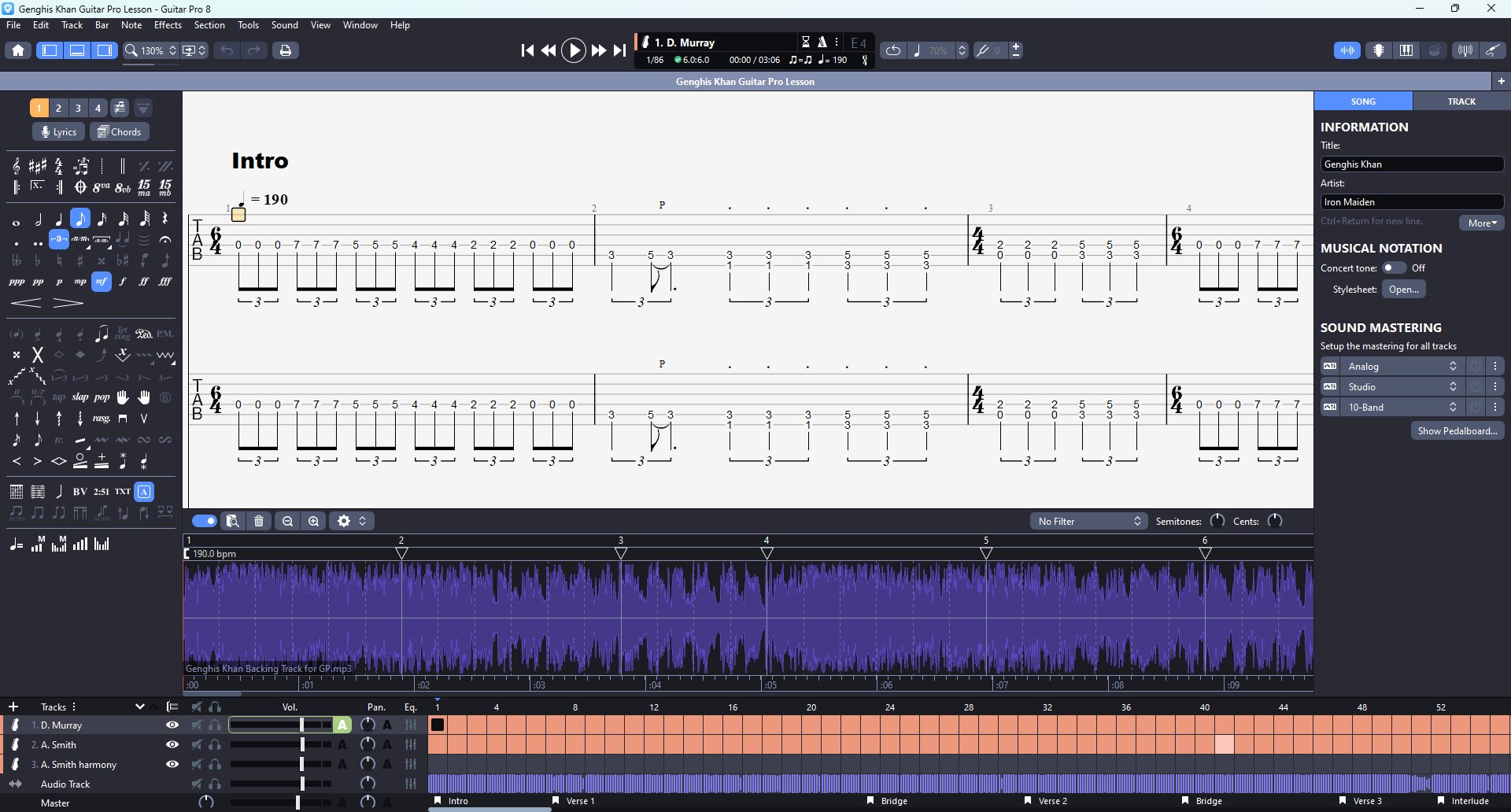 Genghis Khan PDF TAB + Backing Track MP3 product image (3)