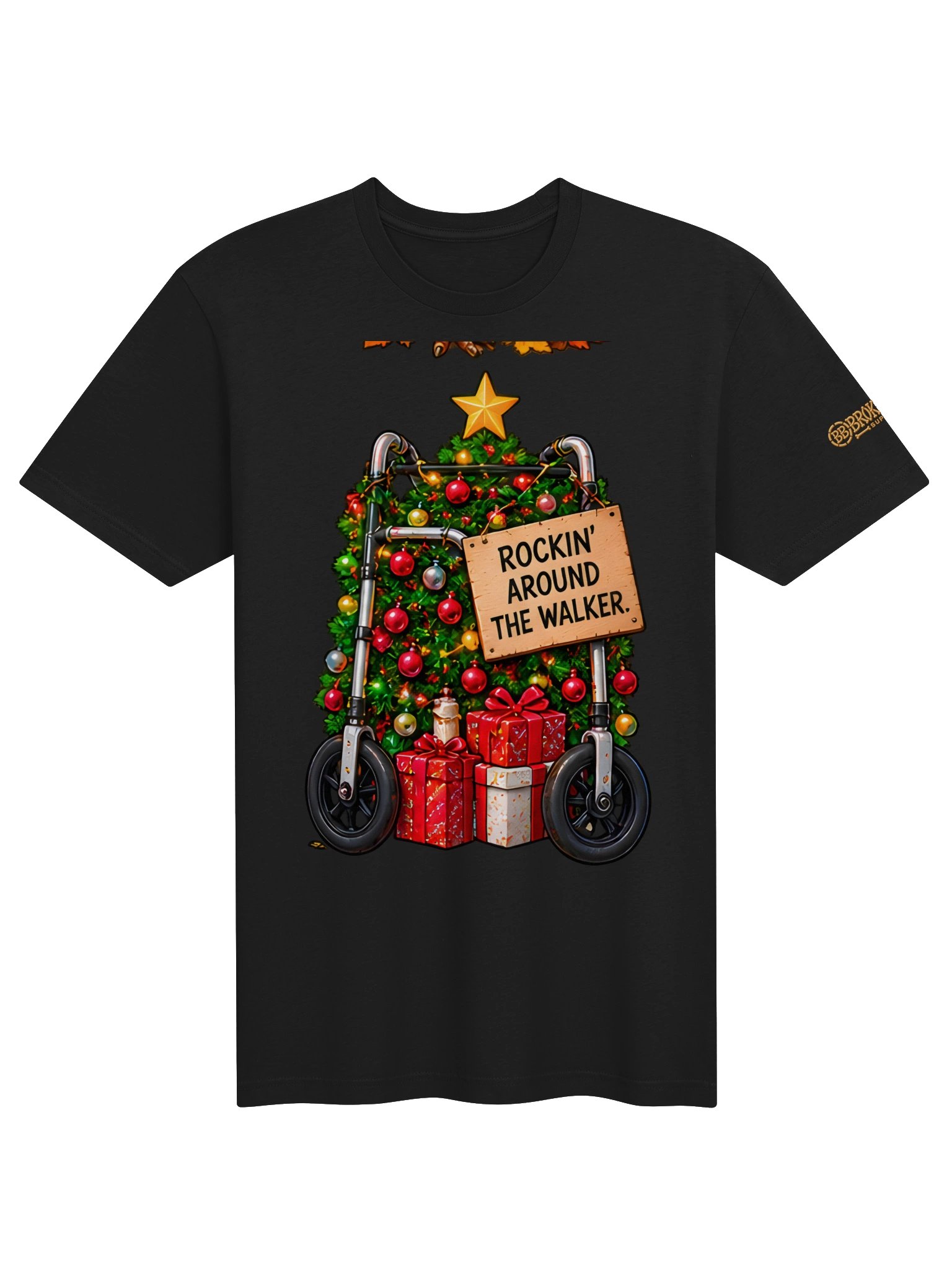 Funny Christmas Walker Shirt — Rockin’ Around the Walker | Broken Holly-Daze™ product image (2)