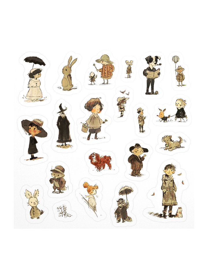 autumn sketches 🍂 stickers - 5.5" x 5.5" - 14cm x 14cm product image (1)