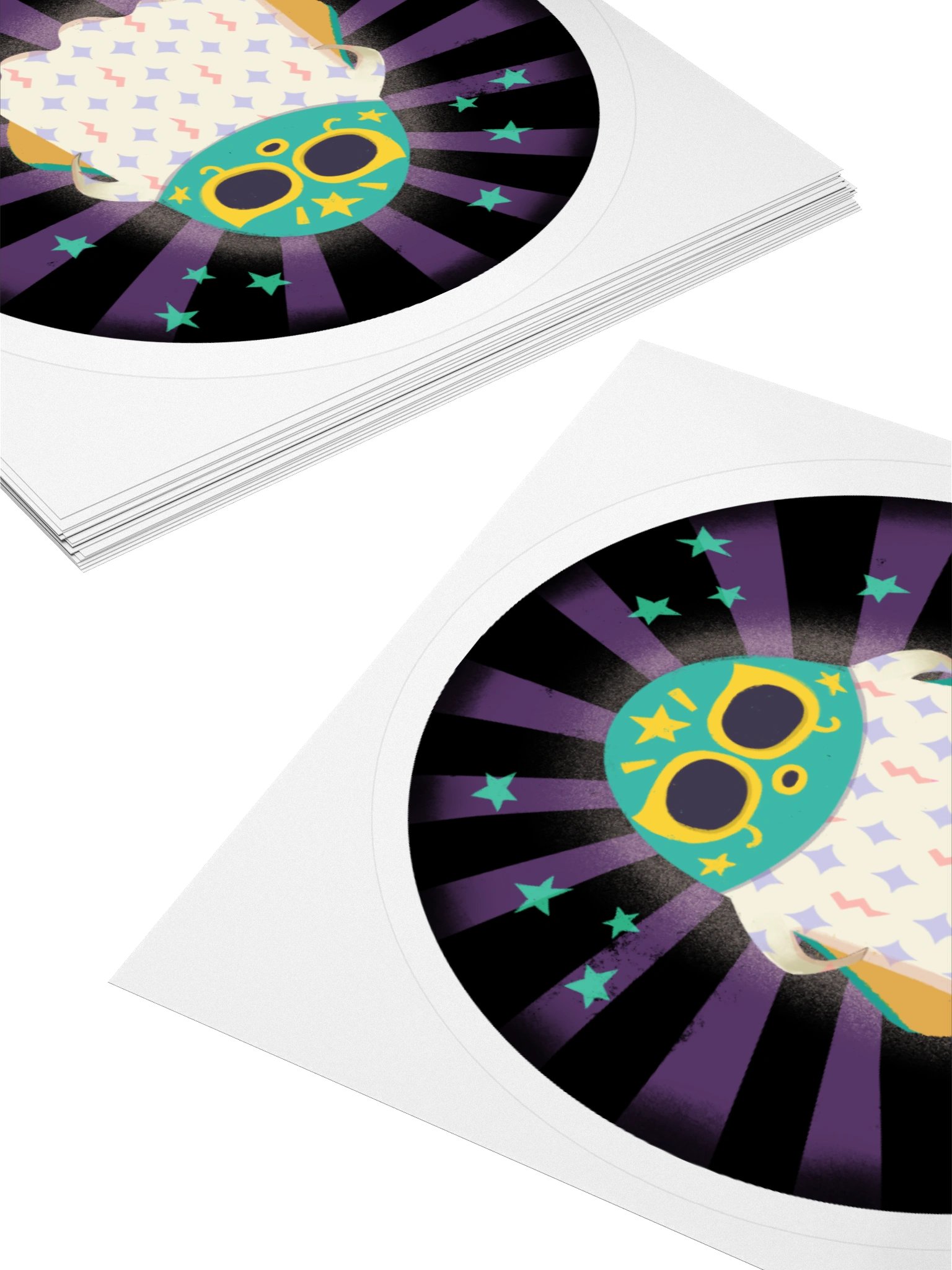 Little Ghost Luchador - Vinyl Sticker product image (4)