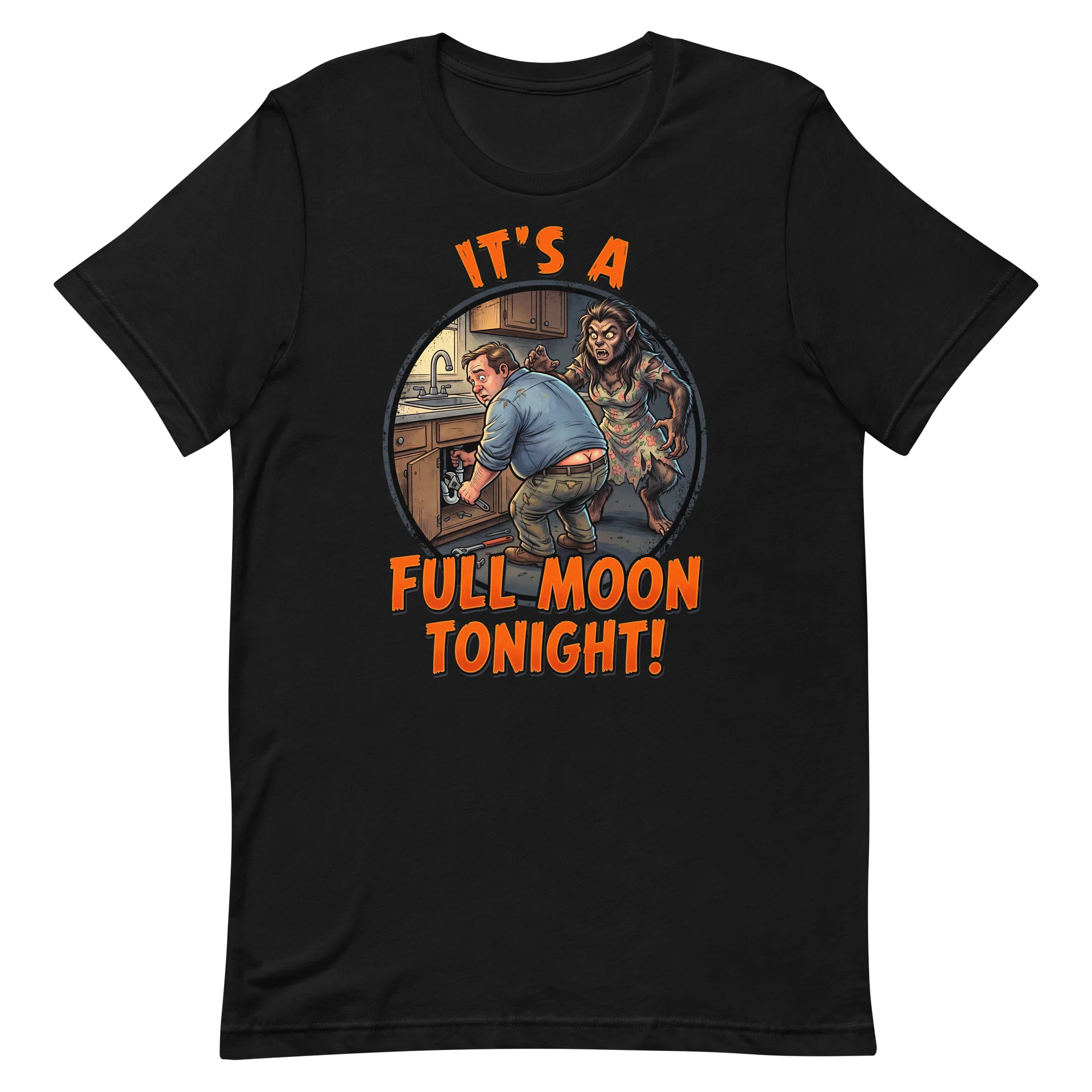 Women's It's A Full Moon Tonight Werewolf Plumber Tshirt product image (2)