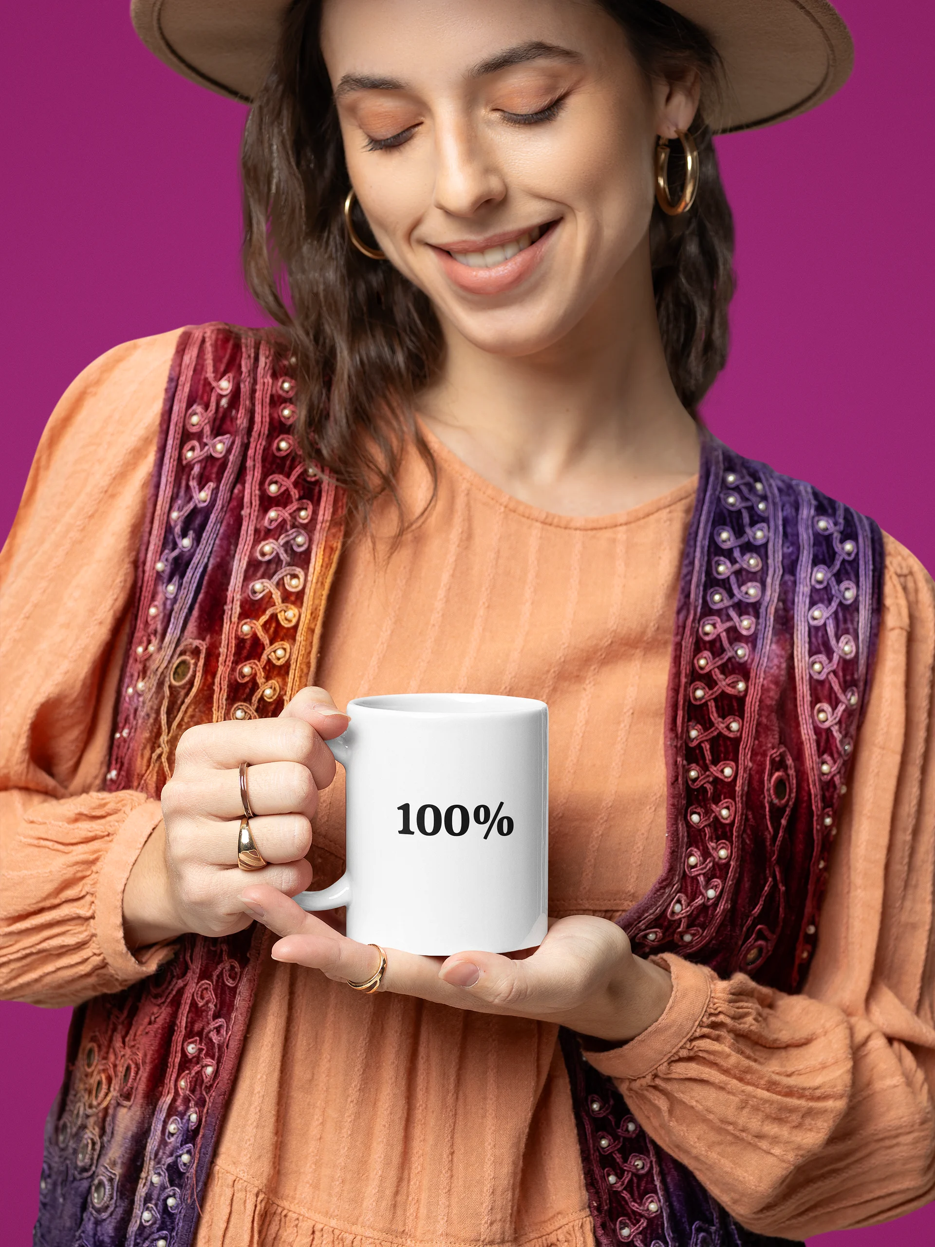 “100%” My Vibe Ceramic Mug product image (1)