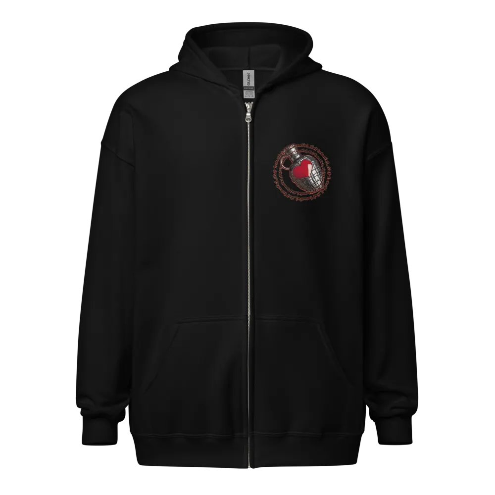Hotwife Life Heart Grenade Back Print Zip-up hoodie product image (15)