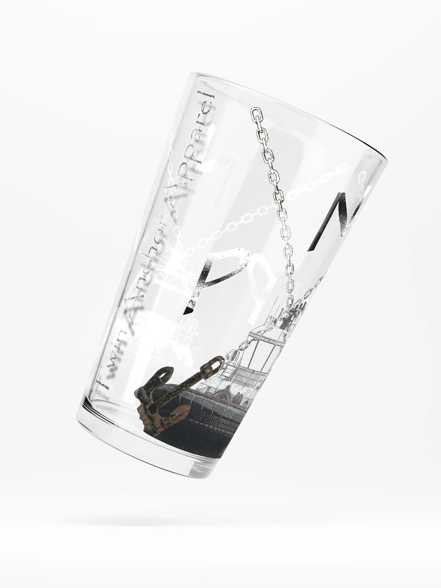 X Ancher Chain PNW 16oz Pint Glass product image (5)