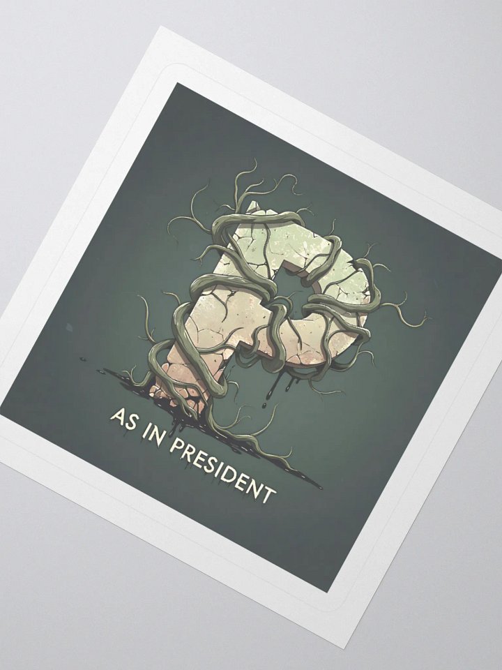 P as in president stickers by dark alphabet product image (2)