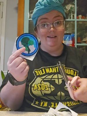 literally finishing these the night before to hand out to people at #momocon #peak #cosplay #embroidery 