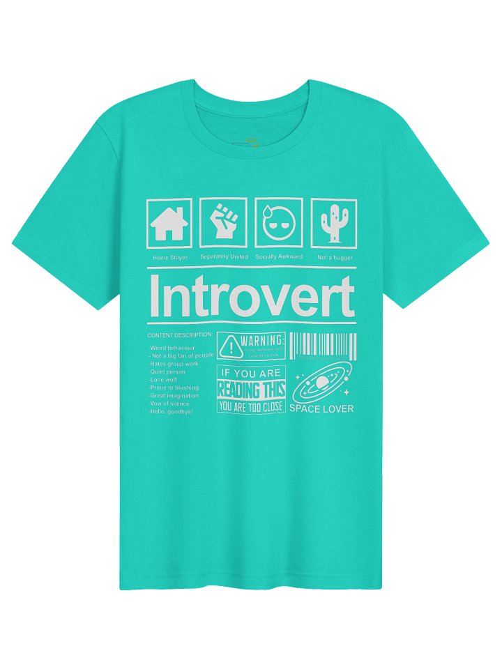 Introvert’s Warning Label Tee product image (1)