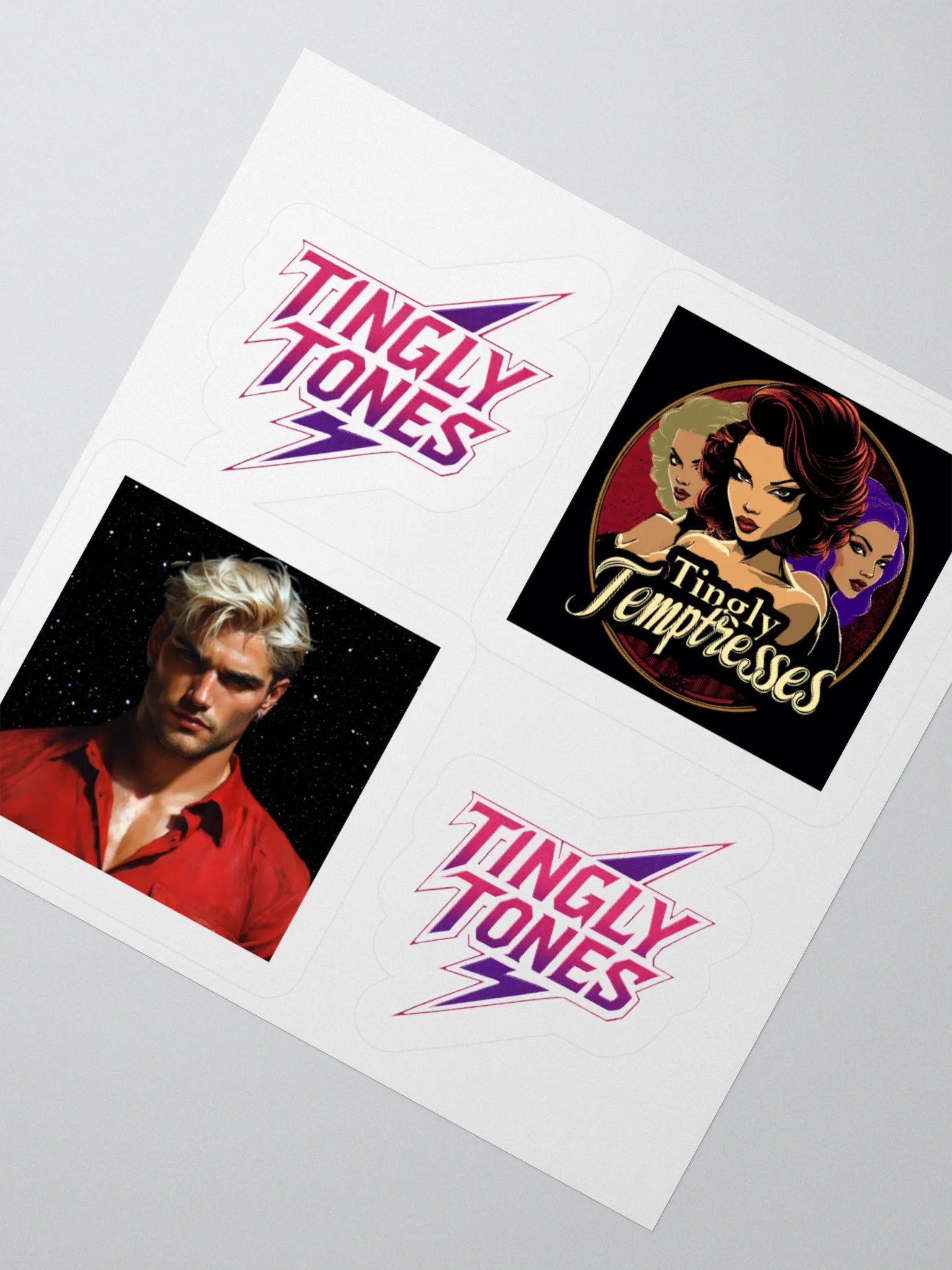 Tingly Temptresses Kiss Cut Stickers product image (2)