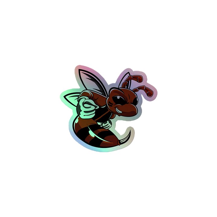 Angry Bee Sticker Holographic product image (1)
