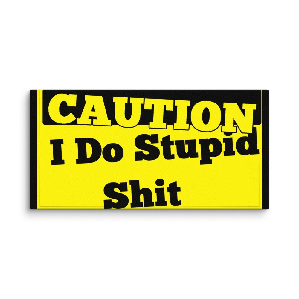 Cautionary Canvas: 'I Do Stupid Shit' product image (1)
