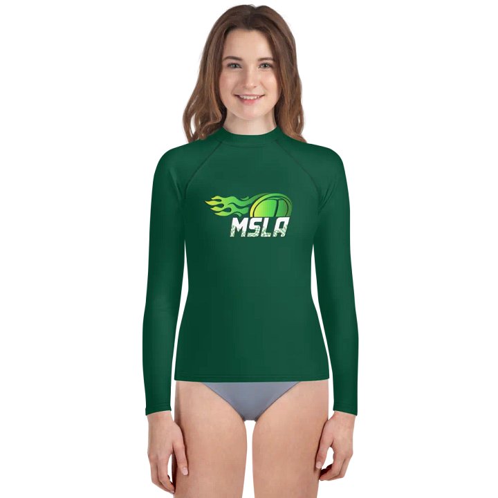 MSLA Green Youth Rash Guard product image (1)