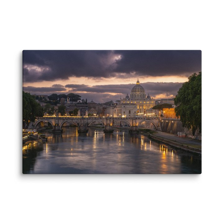 Bridge to the Basilica, Rome, Italy Canvas Print product image (2)