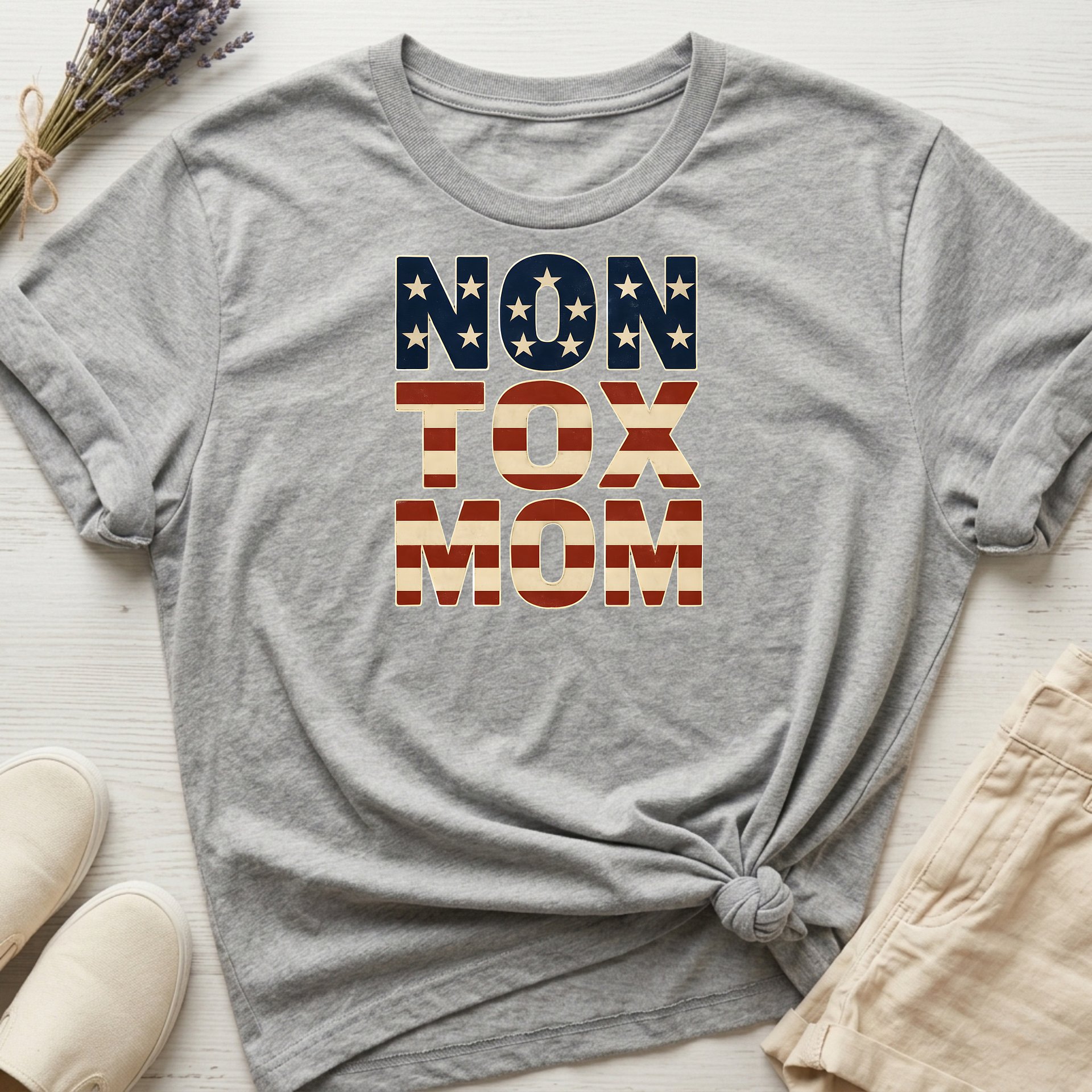 America 250: "Non Tox Mom" Organic T-Shirt product image (1)