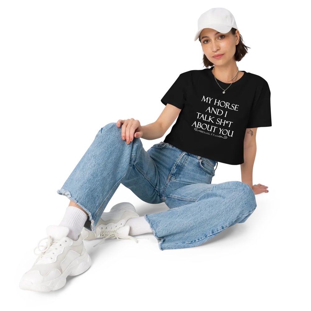 My Horse and I Talk About You Crop Tee product image (10)