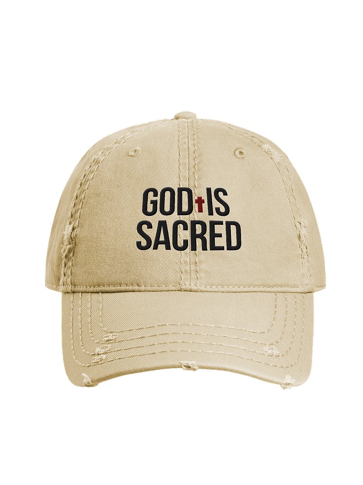 God Is Sacred - Distressed Dad Hat (Light) product image (1)