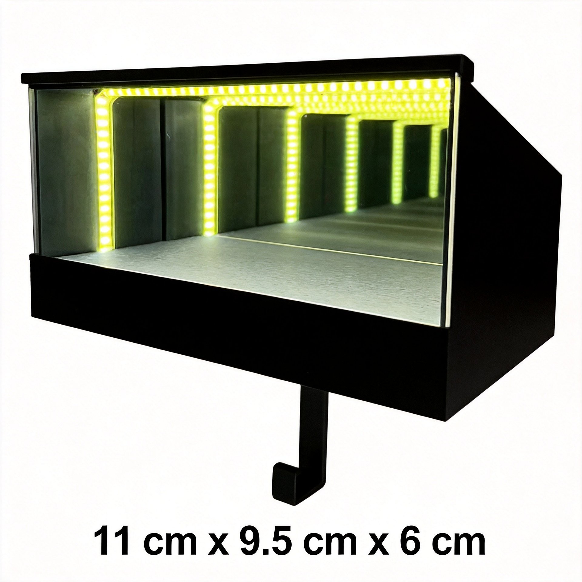 Modern Infinity Mirror Key Rack & Entryway Organizer product image (6)