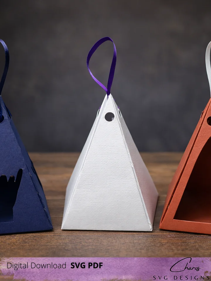 Scalable Pyramid Favor/Gift Box Bundle Template SVG product image (2)