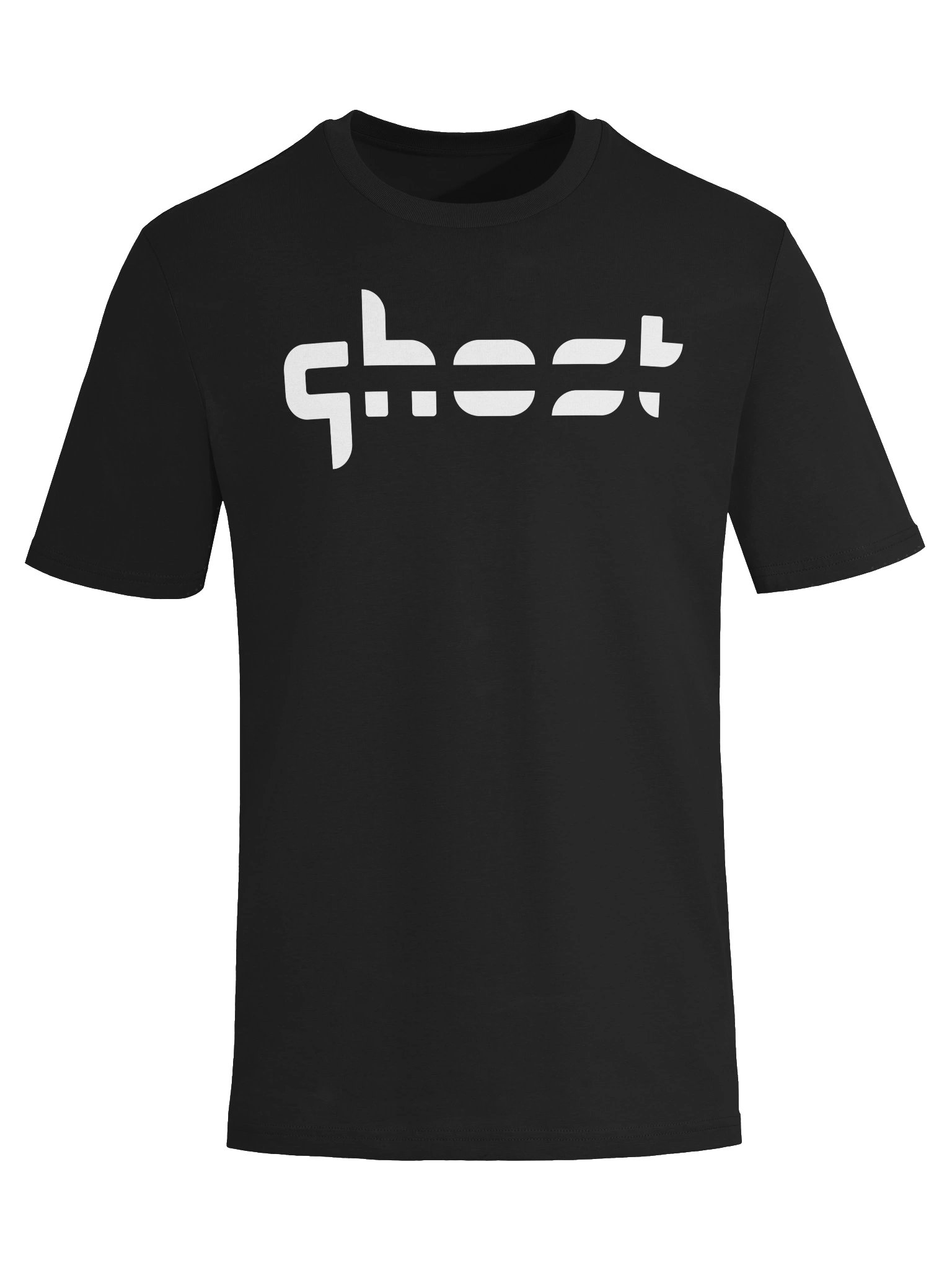 Ghost Gaming White on Black Text Logo T-Shirt product image (5)