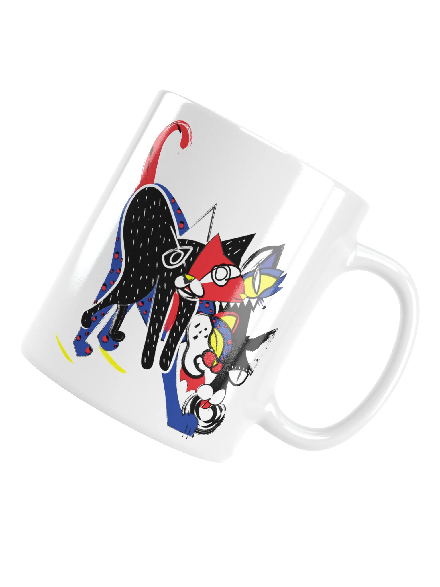 Mug: Kaleido Cat - Primary colors product image (5)