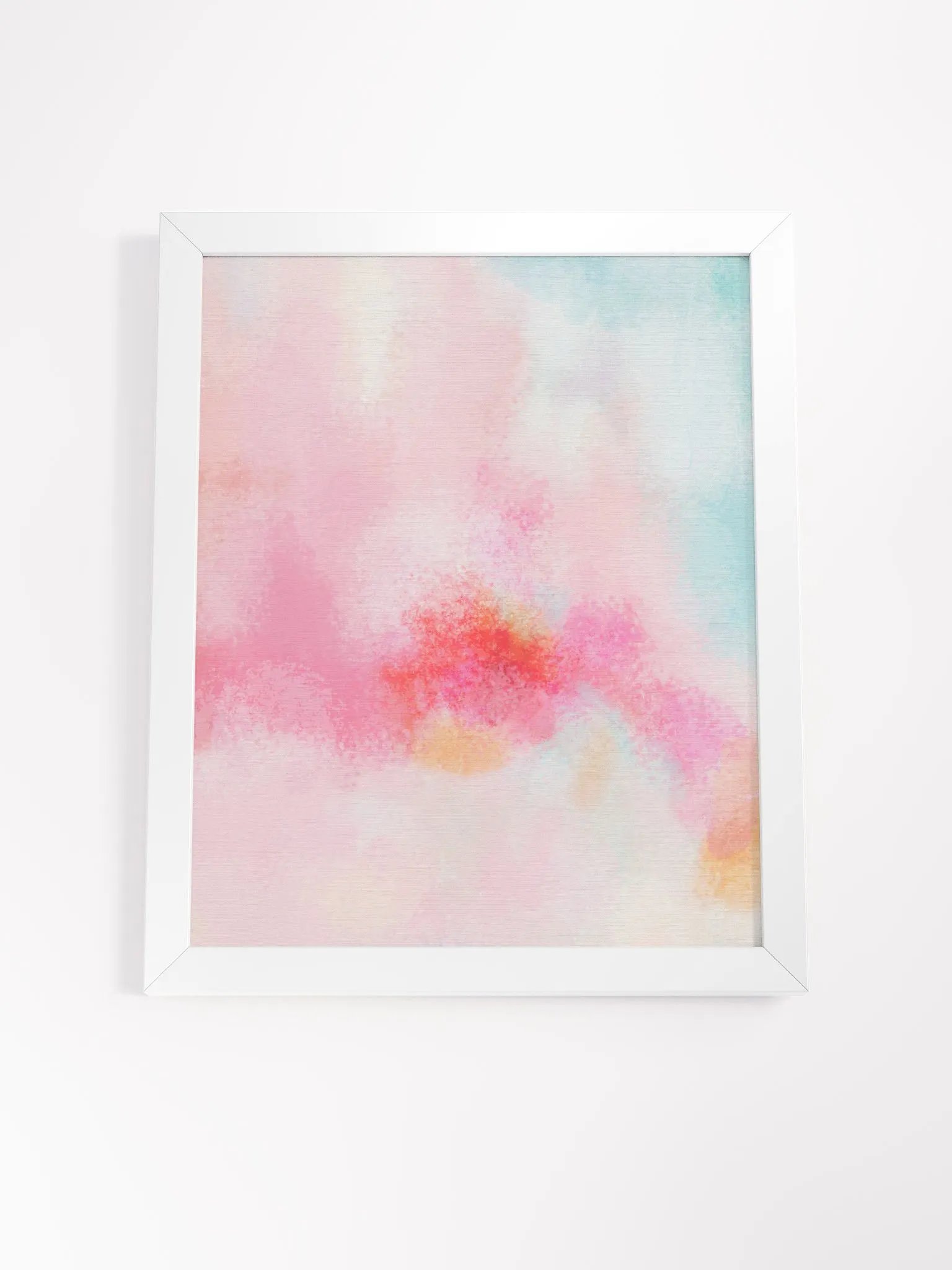 Pink, red and teal abstract painting print product image (45)