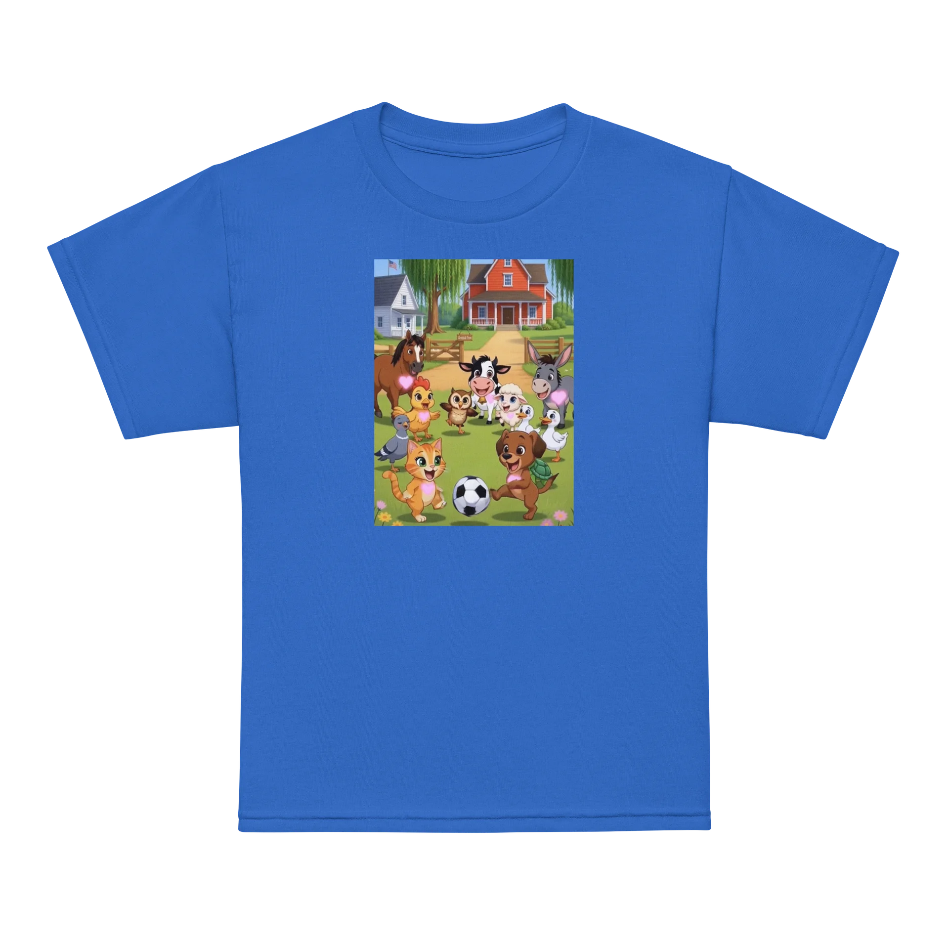 Cute Farm Animal Soccer Youth Sports Tee product image (7)
