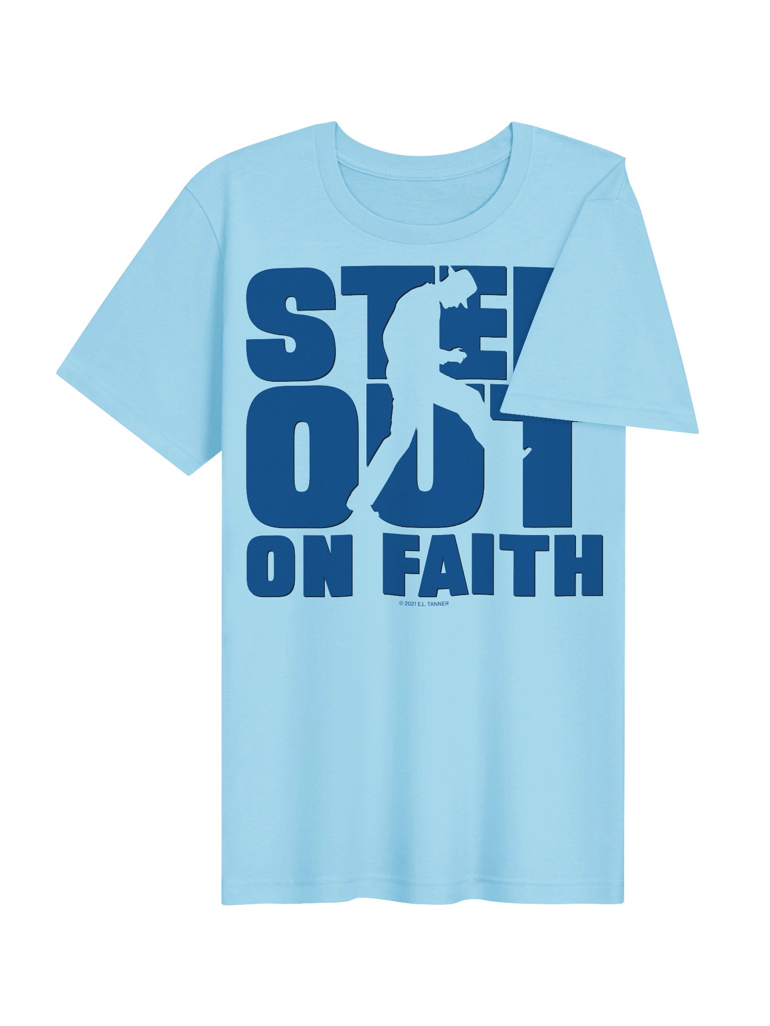Step Out on Faith Blue, T-Shirt product image (4)