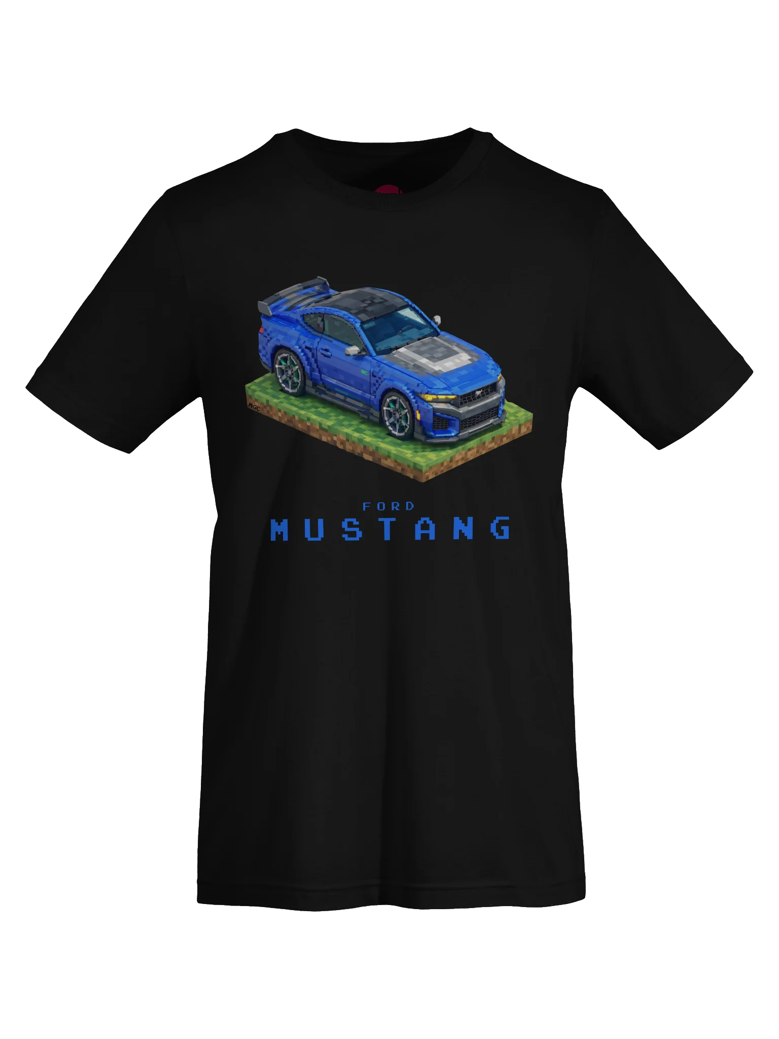 Blue Ford Mustang Dark Horse Shirt (Pixel, Retro, Minecraft) product image (59)