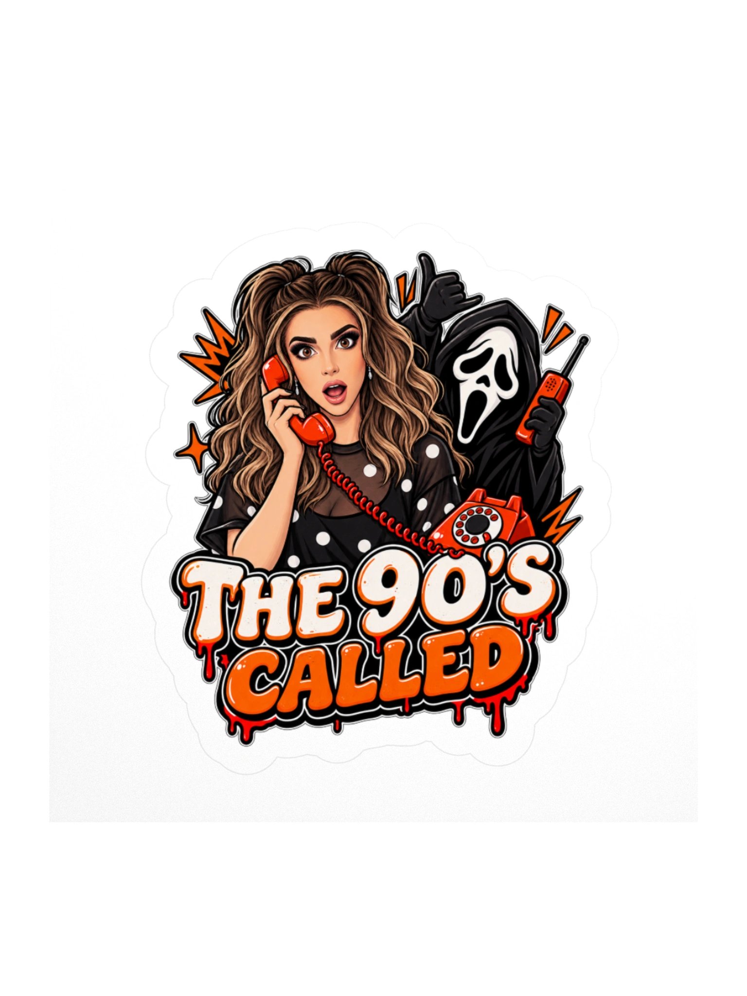 SPOOKY 90'S CALL STICKER product image (2)