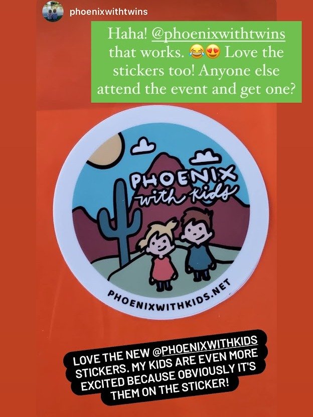Phoenix With Kids Stickers and Magnet product image (12)