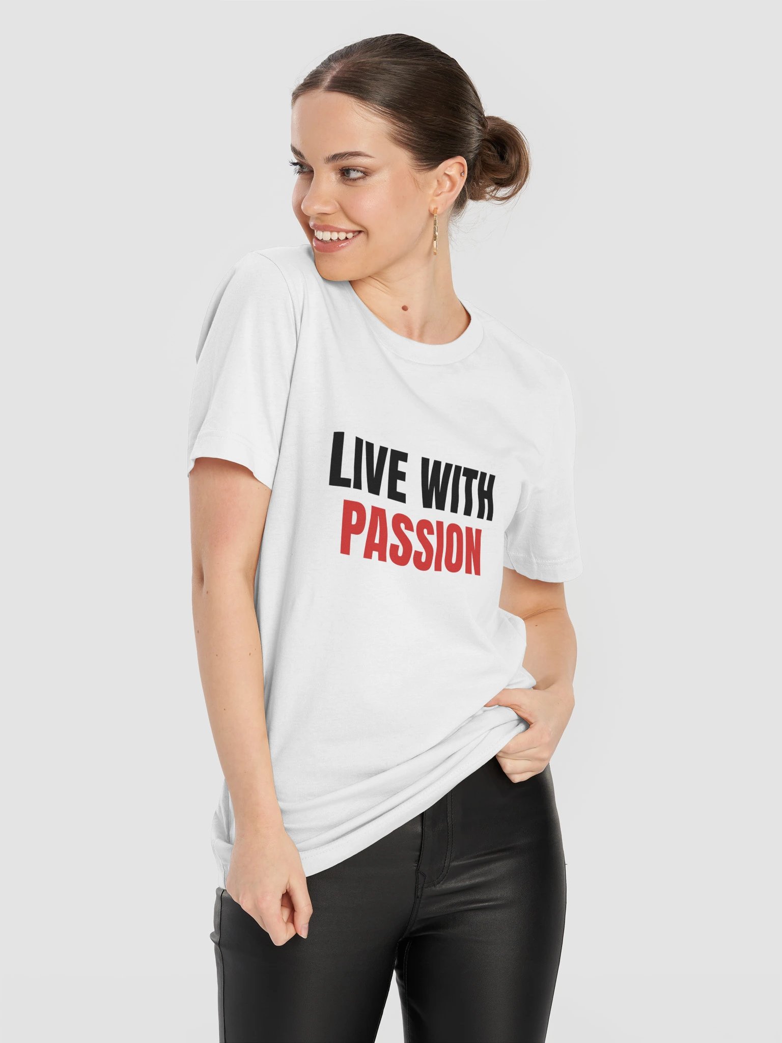 Live With Passion T-Shirt, White product image (11)