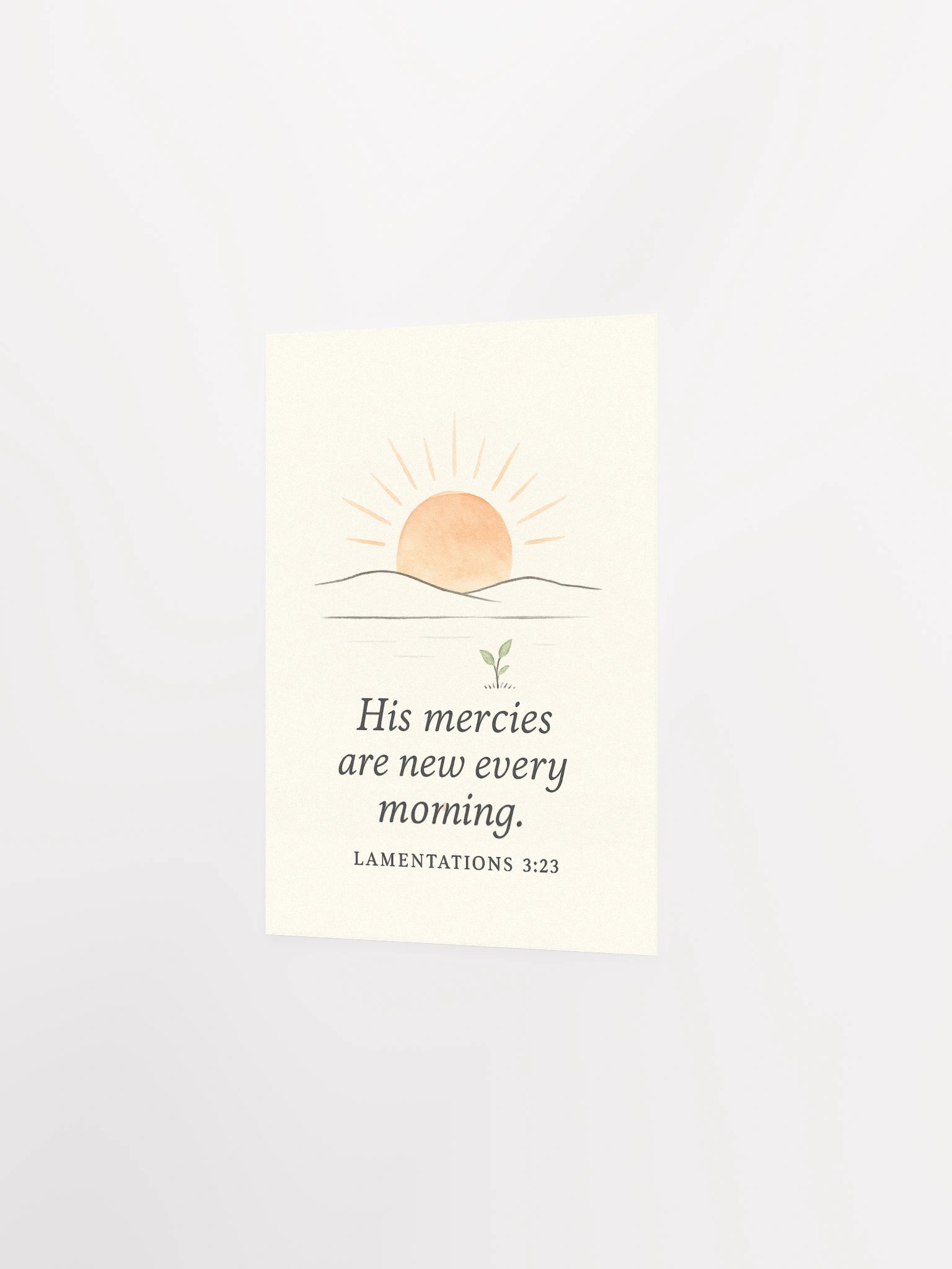 Lamentations 3:22-23 Christian Poster – His Mercies Are New Every Morning Scripture Wall Art product image (6)