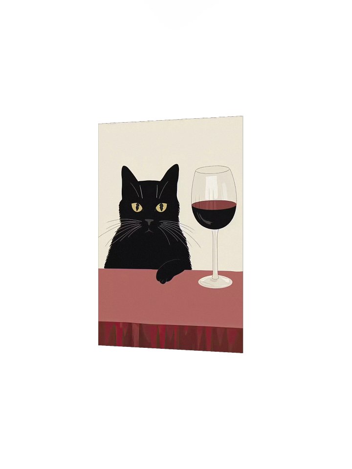 Black Cat and Wine Lover Poster product image (14)