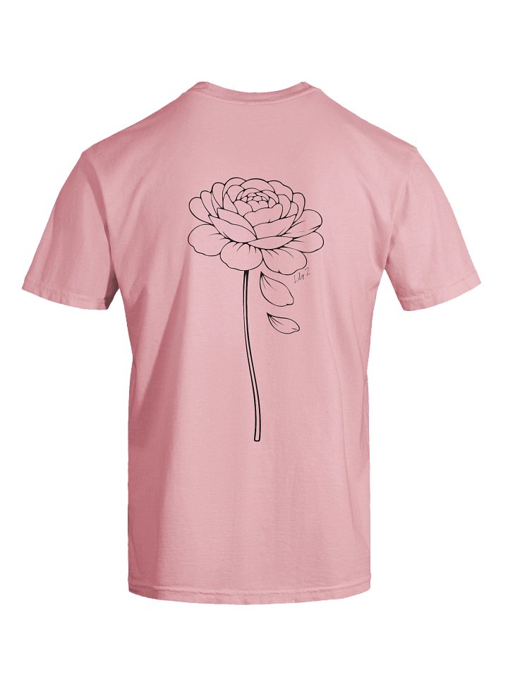 Rose “love hard” T-Shirt - Back Print (Light Colours) product image (1)