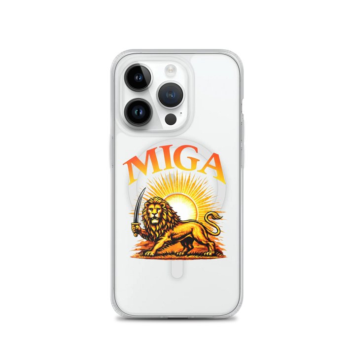 MIGA Gold iPhone MagSafe Clear Case product image (1)