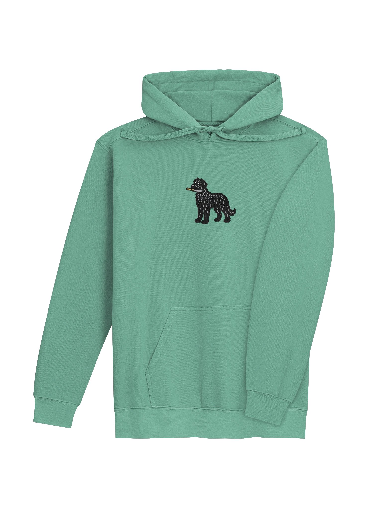Funny Chibi-Style Irish Wolfhound(Black) Embroidered Premium Hoodie product image (44)