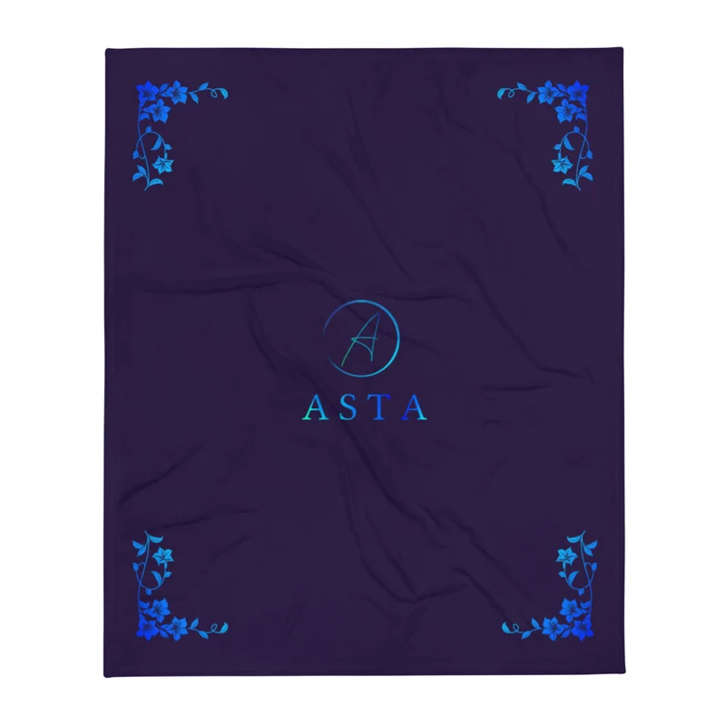 Asta Throw Blanket in navy product image (1)