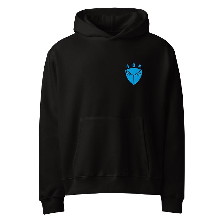 484 Face Logo Oversized Black Hoodie product image (1)