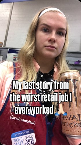 day 7 of posting whatever from my camera roll… the snap story from my last day at the worst retail job I ever worked 🫡. the p...
