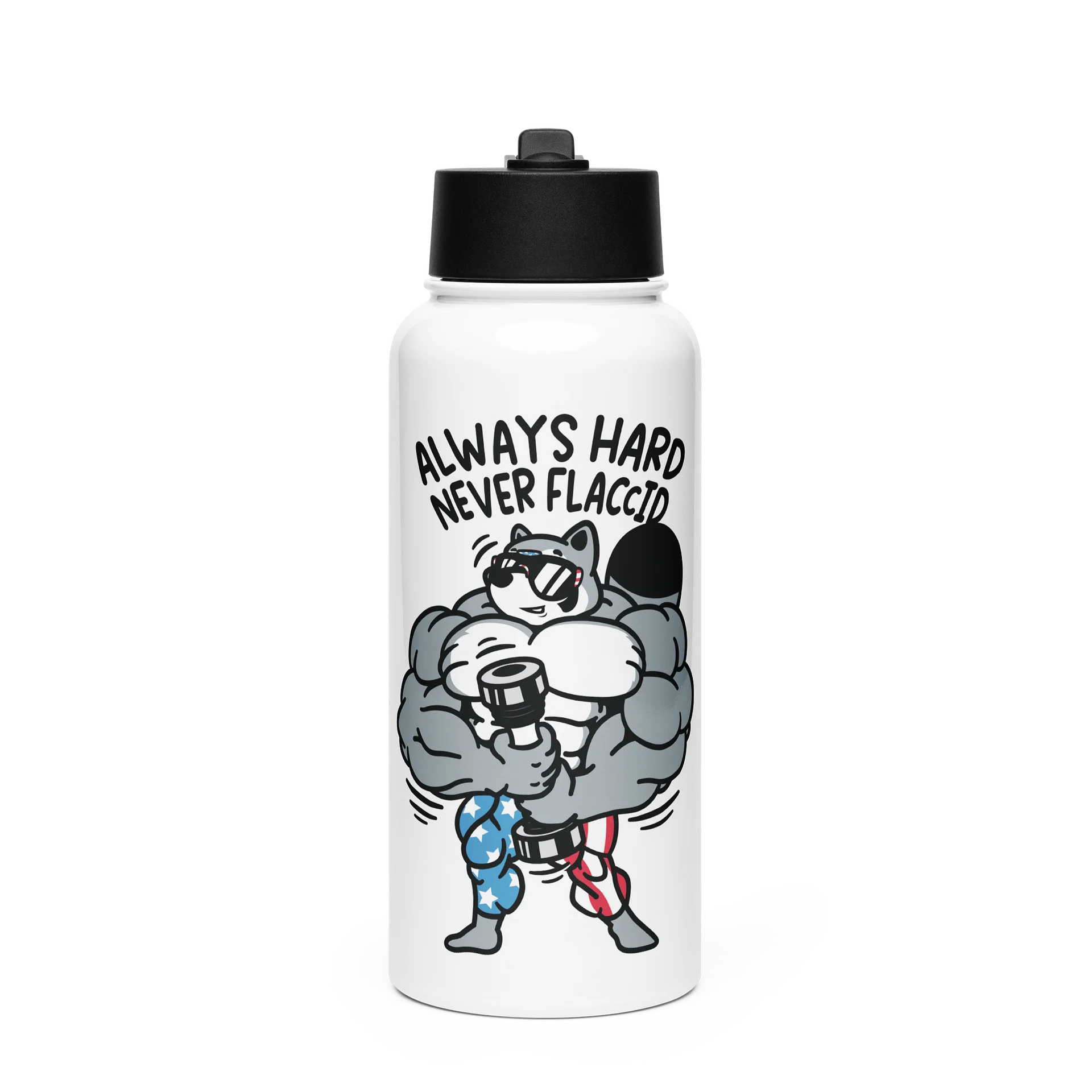 Always Hard, Never Flaccid Steel Water Bottle product image (1)