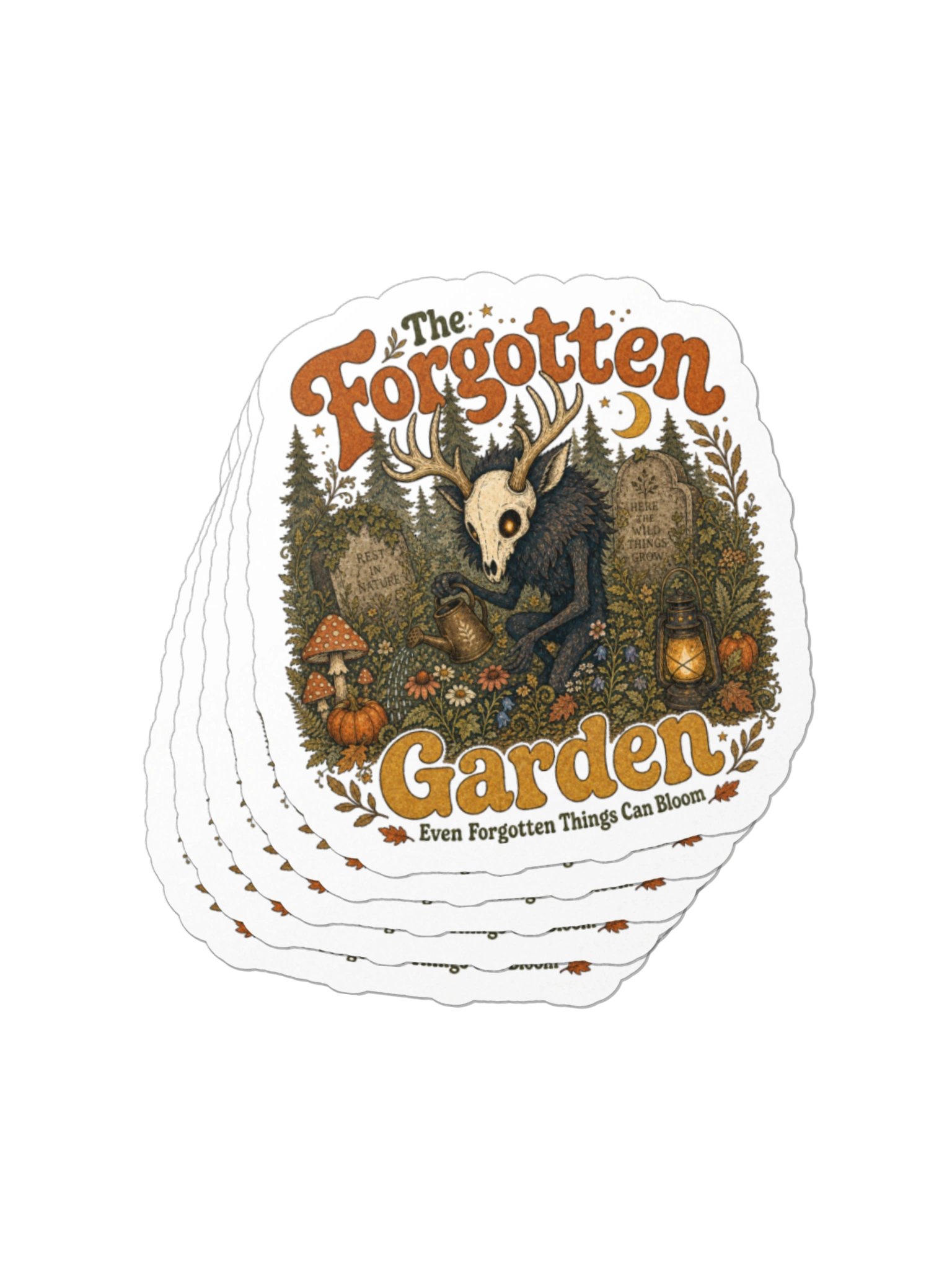 The Forgotten Garden Gothic Deer Skull Sticker product image (6)